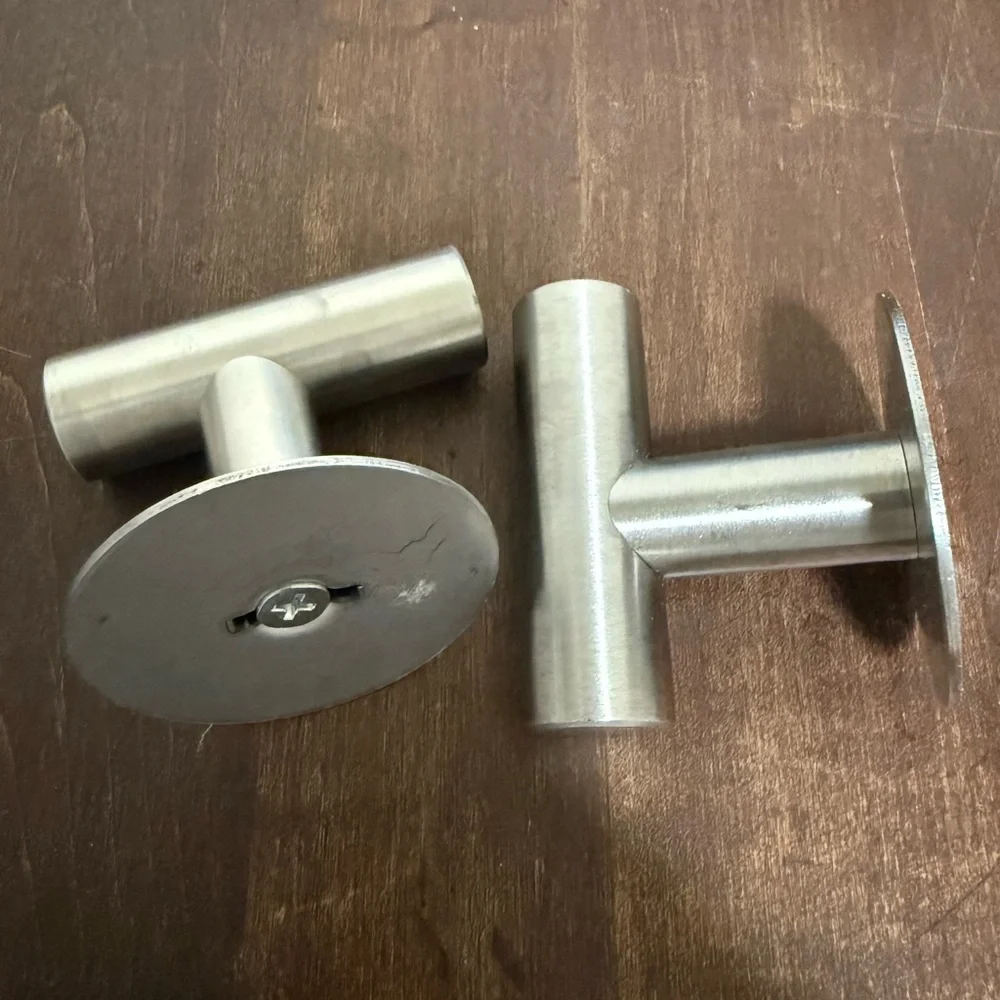 Brushed Stainless Steel Towel Hooks | Set of 4