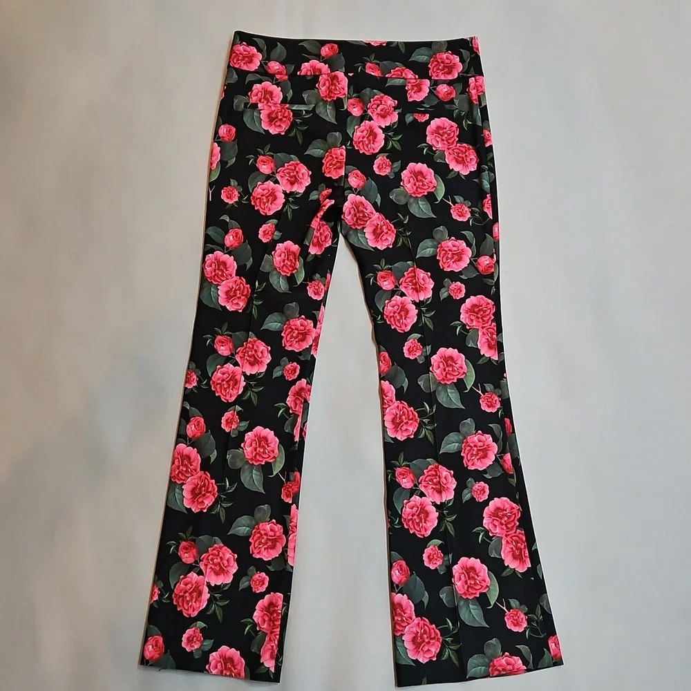 NWT! Alice + Olivia Olivia Floral Fit-and-Flare Boot-Cut Pants
