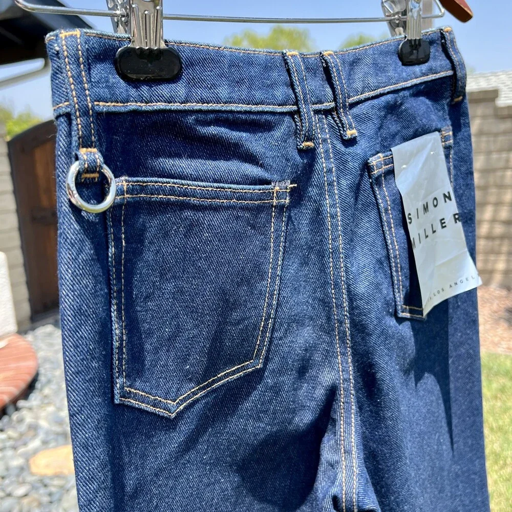 Simon Miller Jeans NWT W013 High Waist Straight Leg Blue Denim 5 Womens Size 26