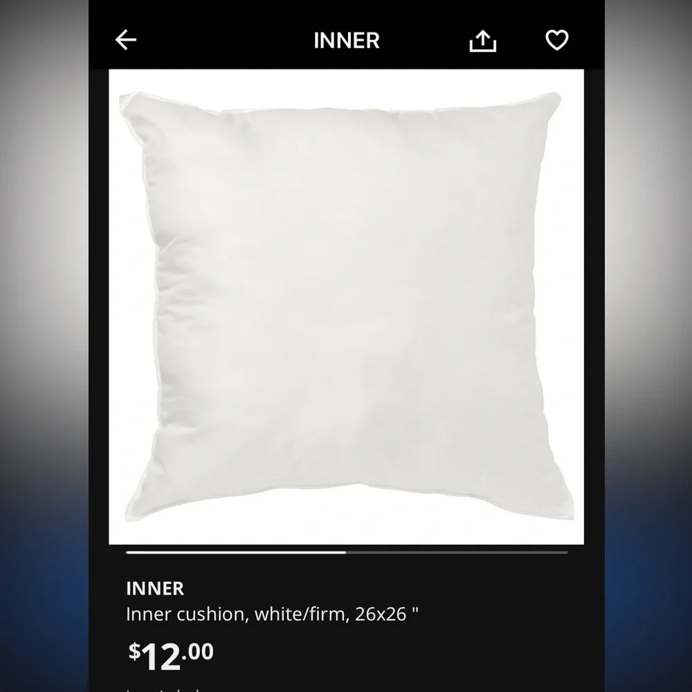 IKEA Dark Blue Accent Pillow set of 2