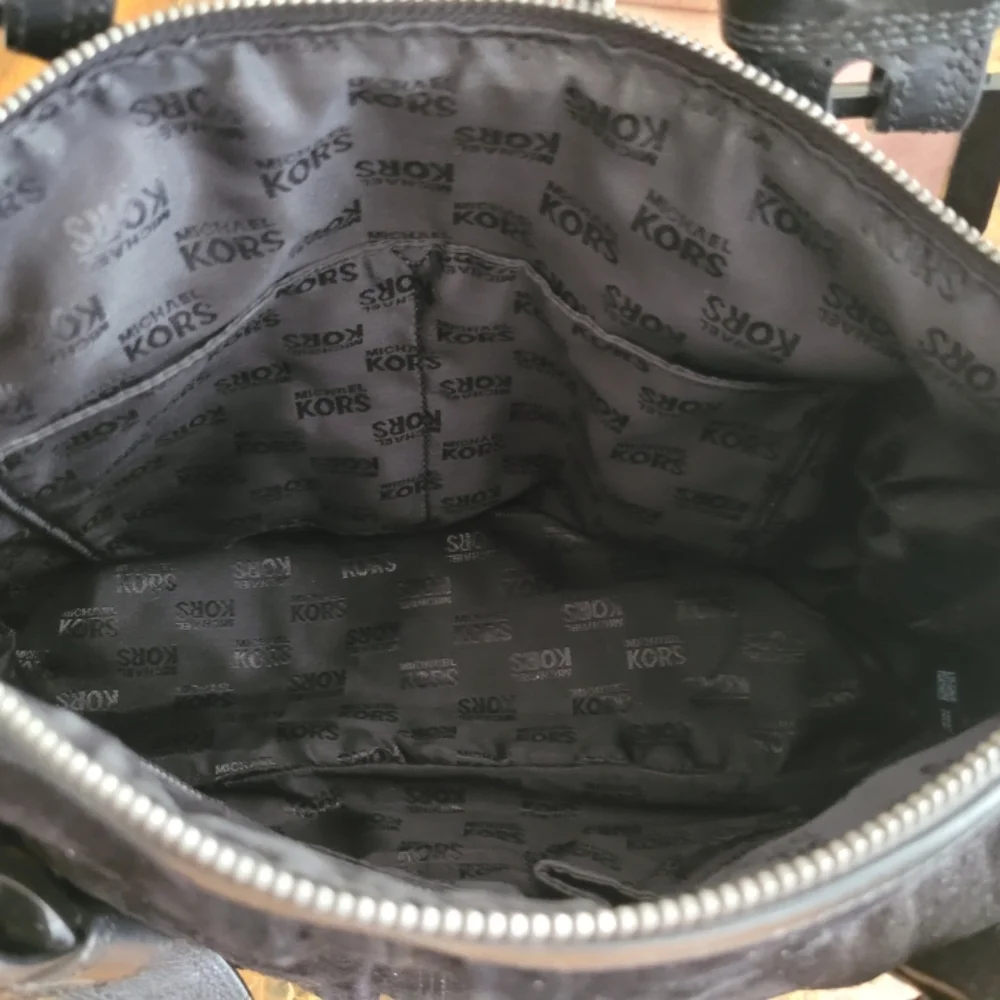 Michael Kors Suede Black Leather Bag