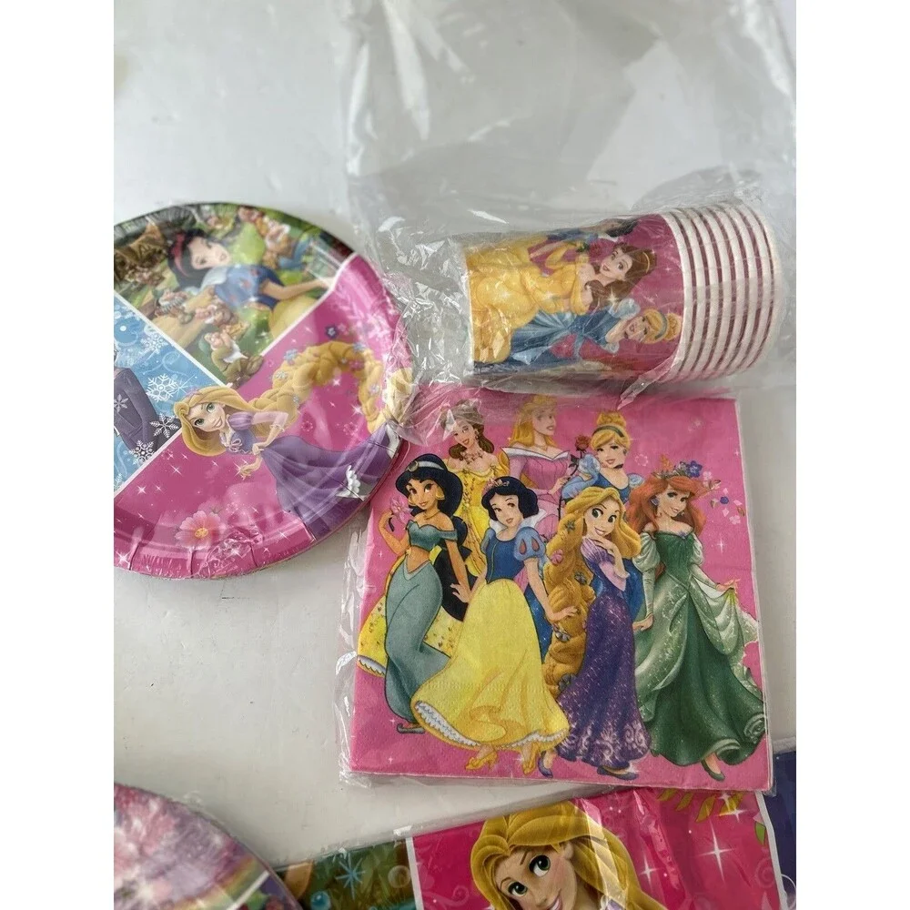 Princess Birthday Party Supplies Decorations for Girls For 8 kids