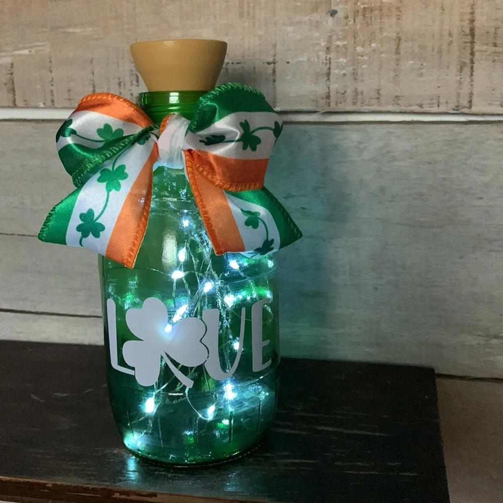 Hand Crafted green bottle