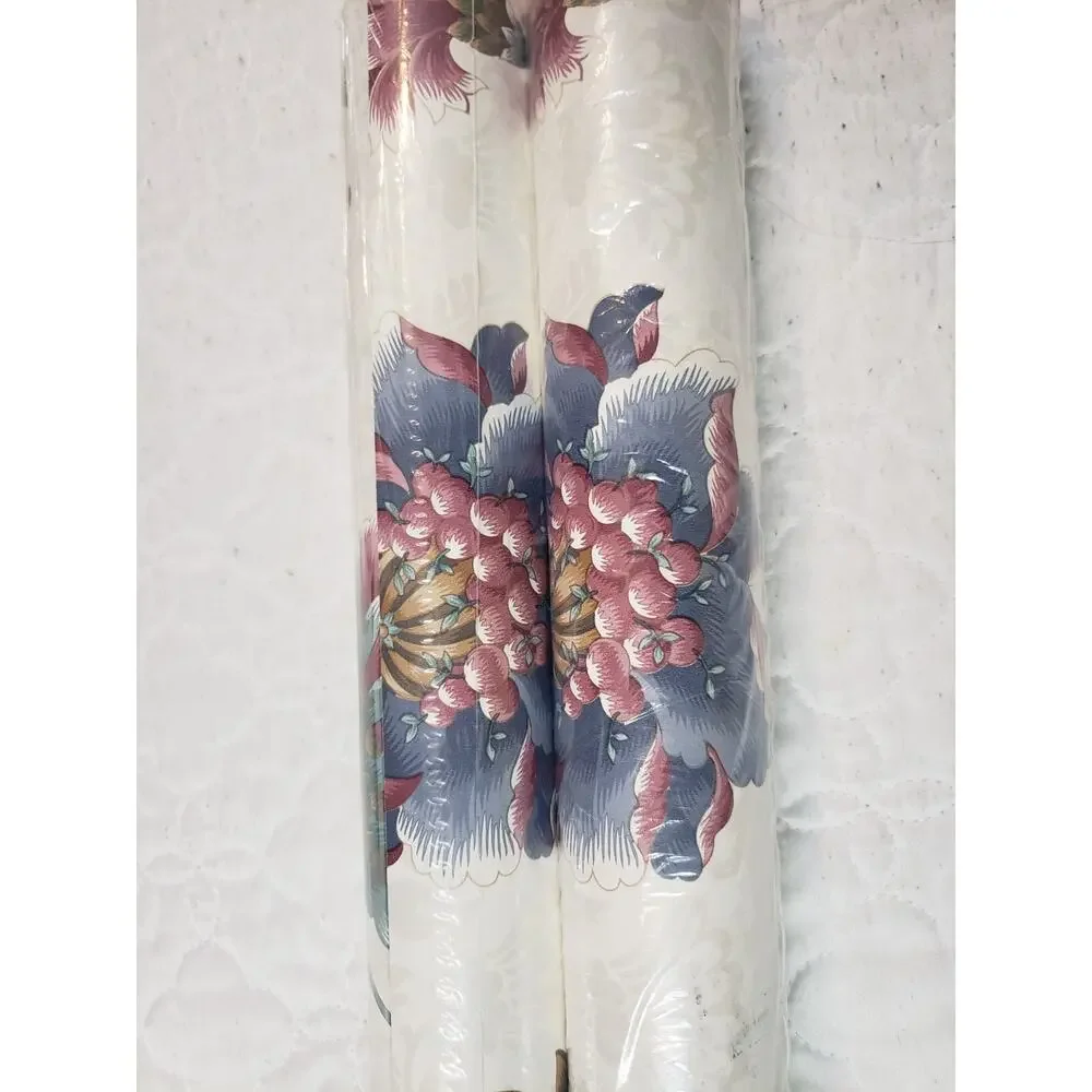 JL) VTG Milbrook Wallcovering Double Roll Vinyl Wallpaper VR2043 Run# 5 Lot of 2