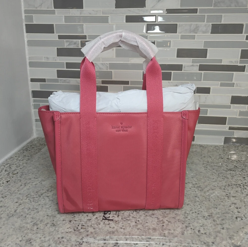 Kate spade Kip Nylon Small Tote (Rose oil, pink)