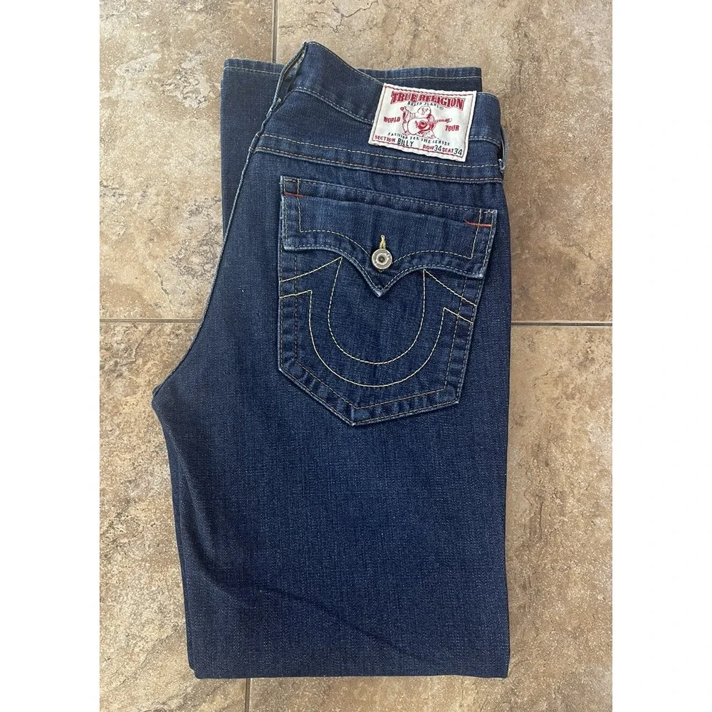True Religion Originals Billy Flap Jeans Relaxed  Men's 34x34