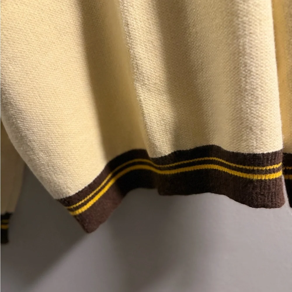 Aelfric Eden Cream and Brown Crewneck Sweater with Minimalist Design Van Gogh