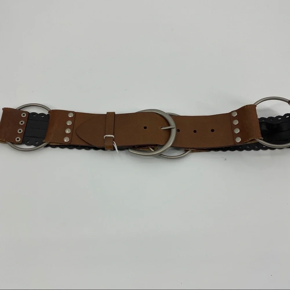 Target bonded leather ring belt