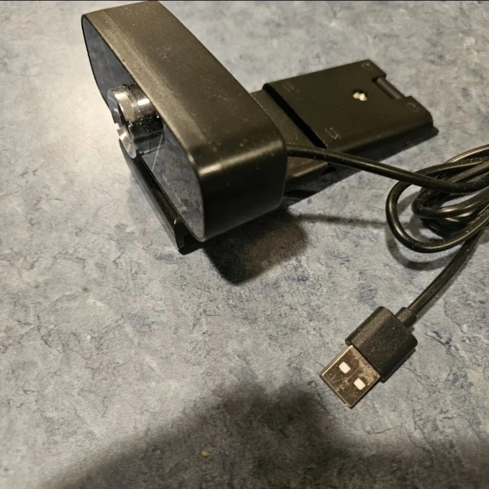 Black Wide-Angle USB Webcam
