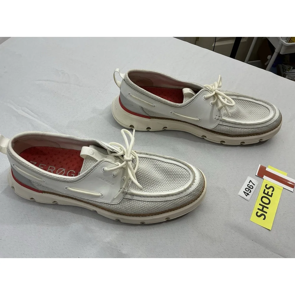 Men’s Cole Haan Zerogrand Regatta Boat Shoes 13 M White C35975