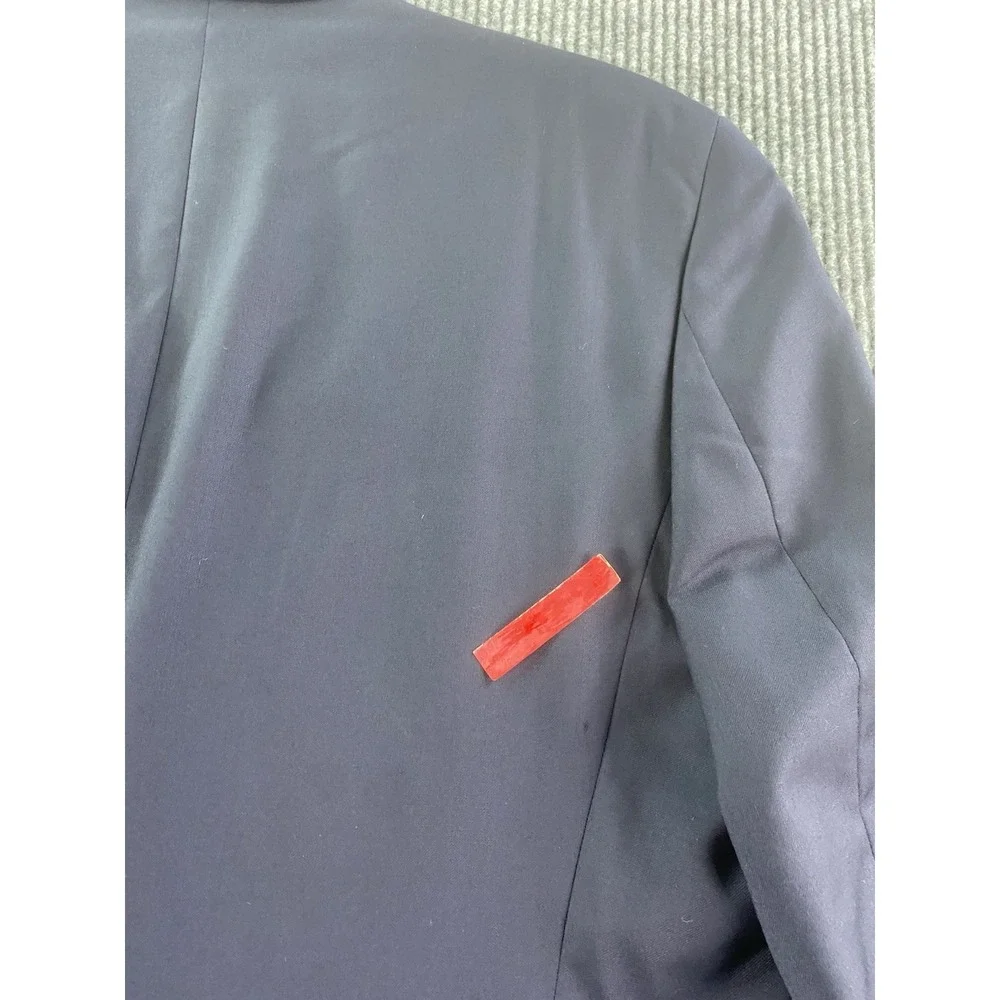 Ralph Lauren Blazer 46 R Navy Wool Gold Button Logo University Premium Sport LRL