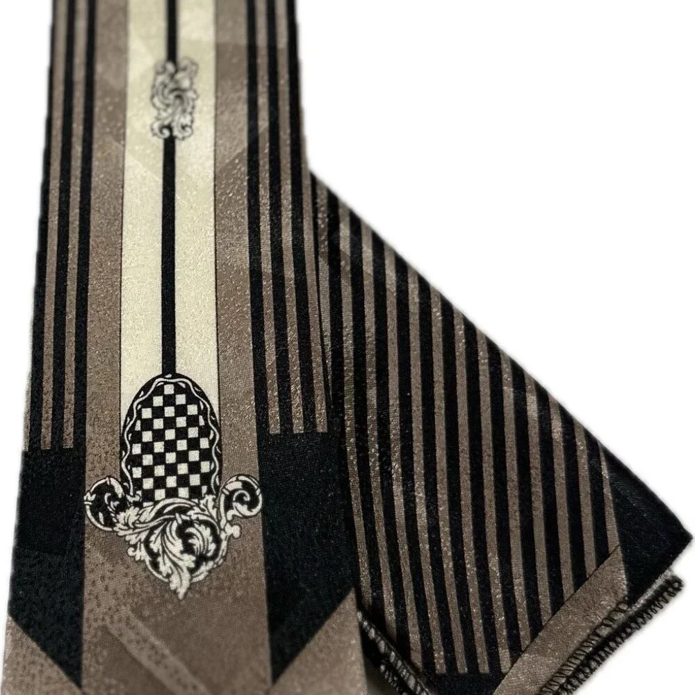 Da Ciro Boys Tie Hanky Set Beige Black Ivory 3