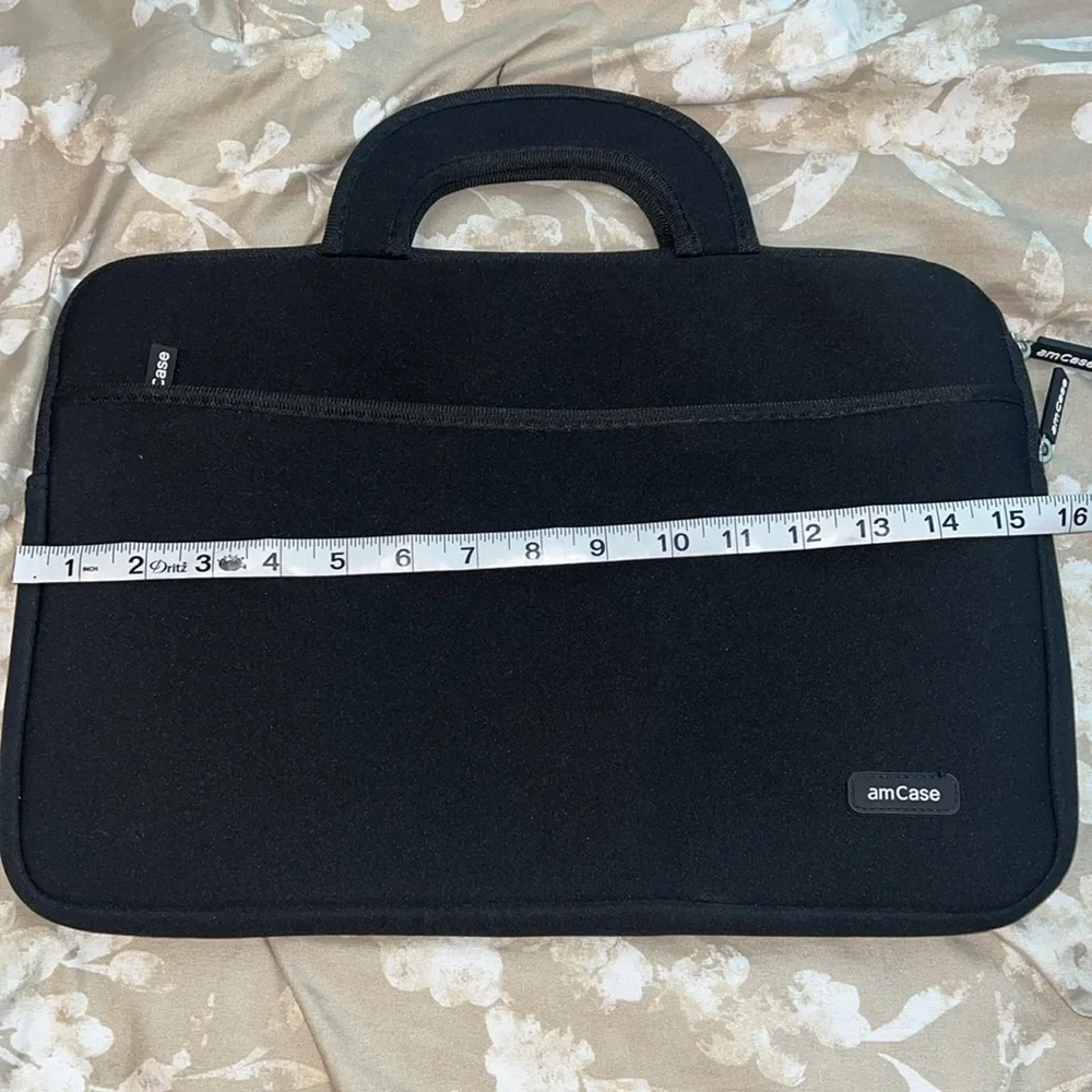 amCase Chromebook Case Neoprene Travel Sleeve with Handle-Black