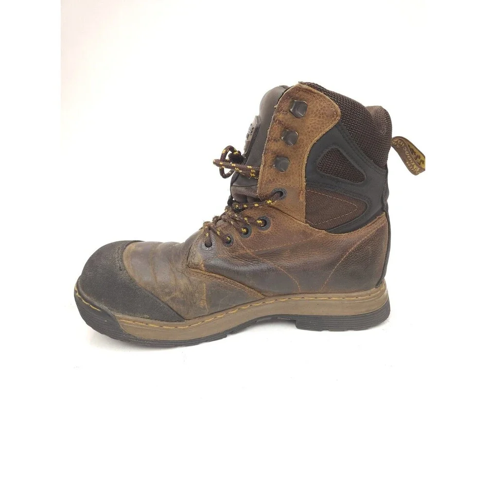 Dr. Martens Brown Industrial Comp Safety Toe Boots DM360 Men's US Sz 10