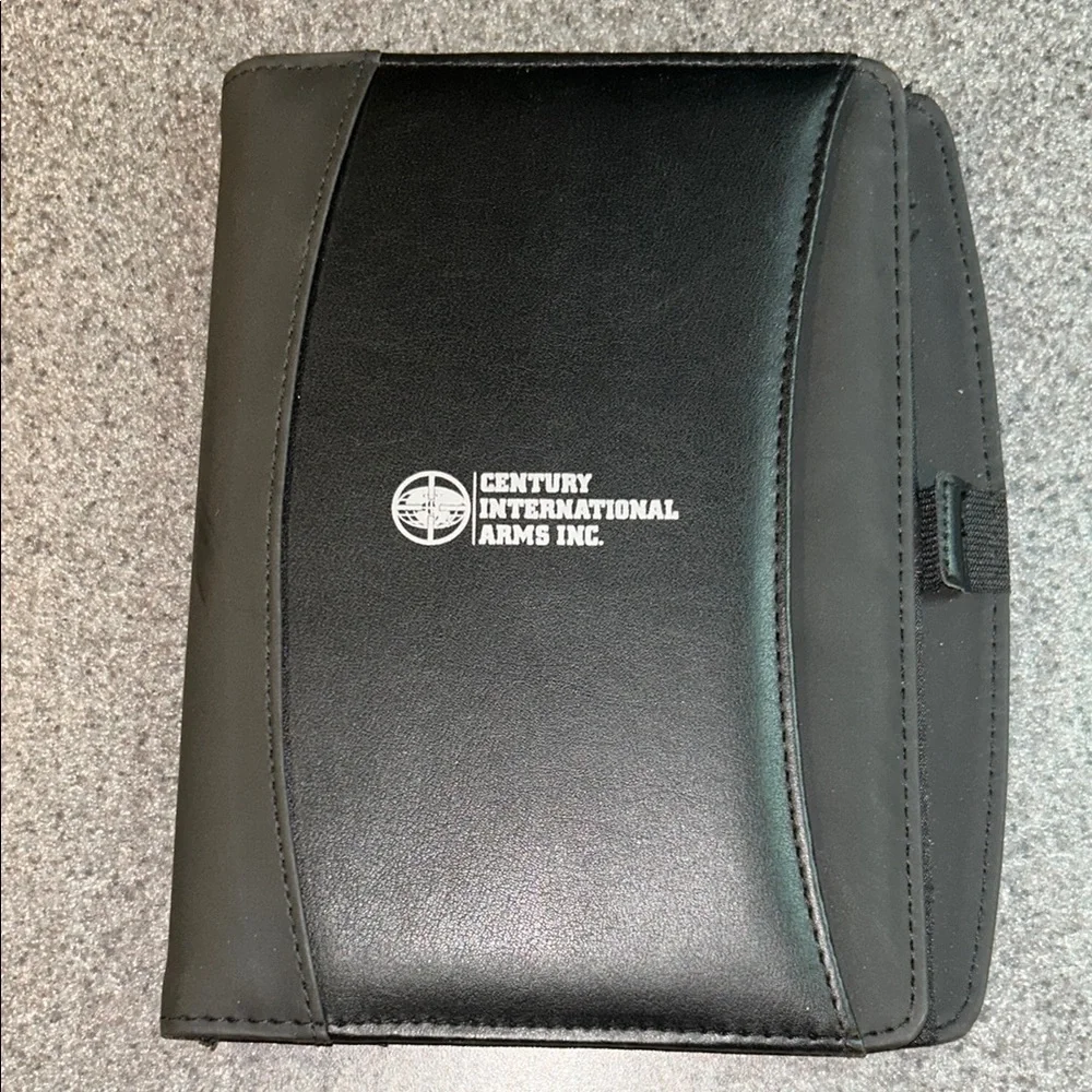 Black Leather Notepad Case
