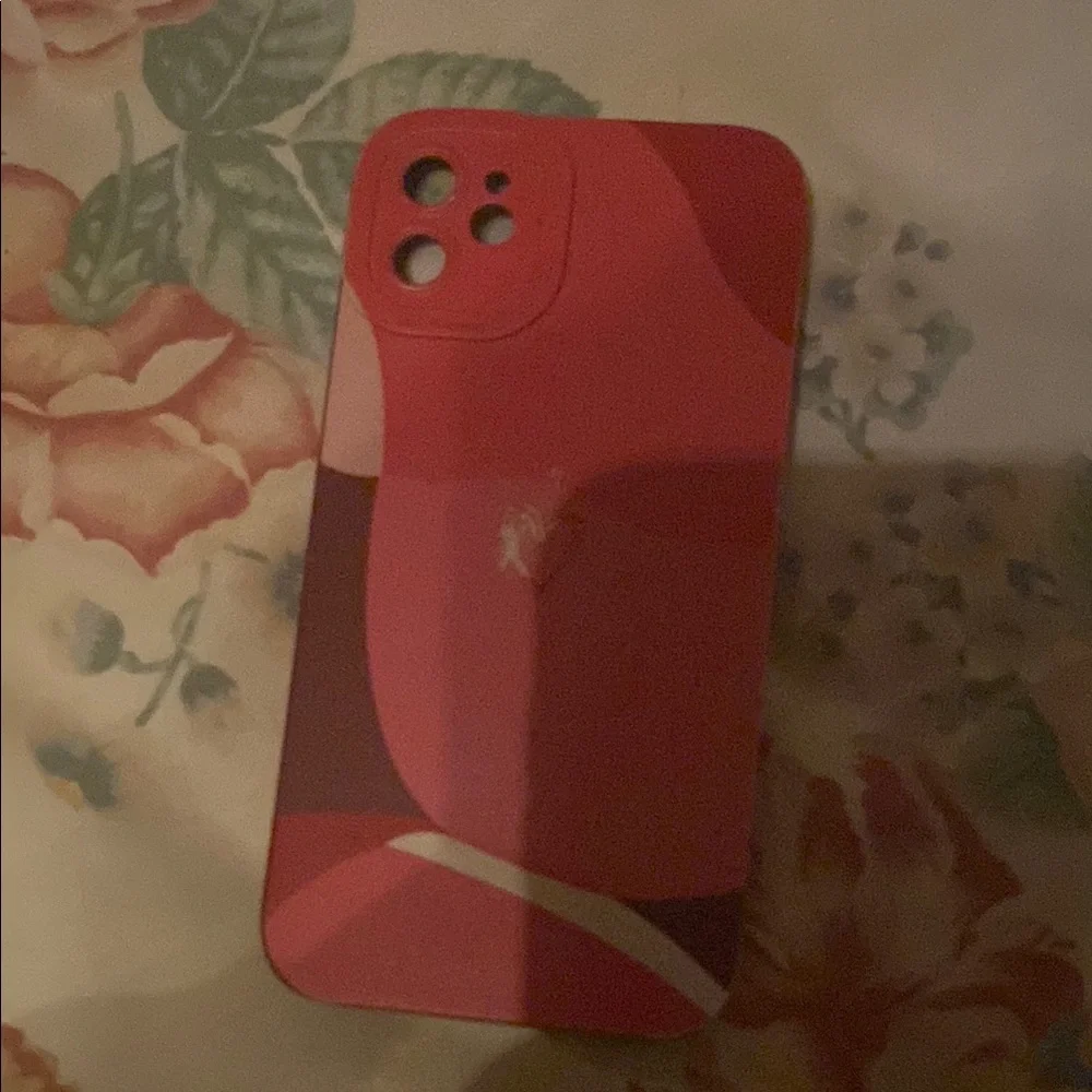 Red Silicone Phone Cover with Camera Cutout