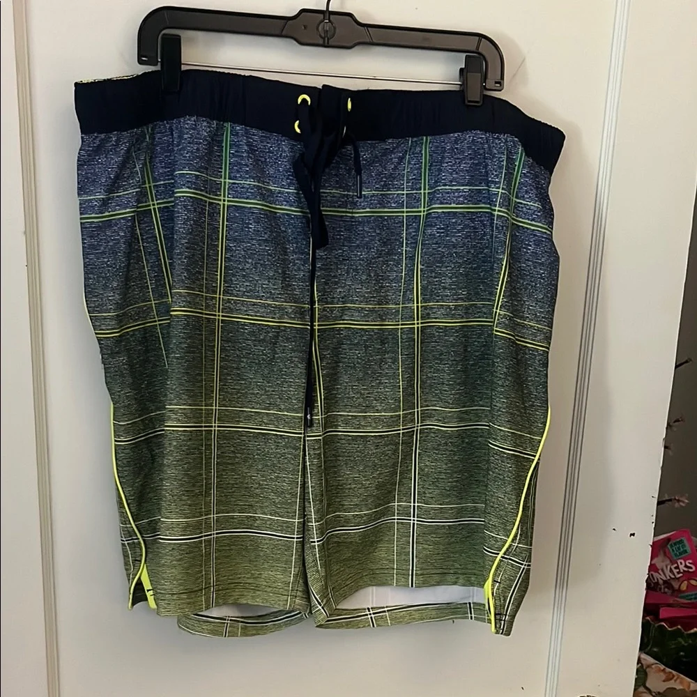 ZeroXposur Vibrant Blue and Green Board Shorts