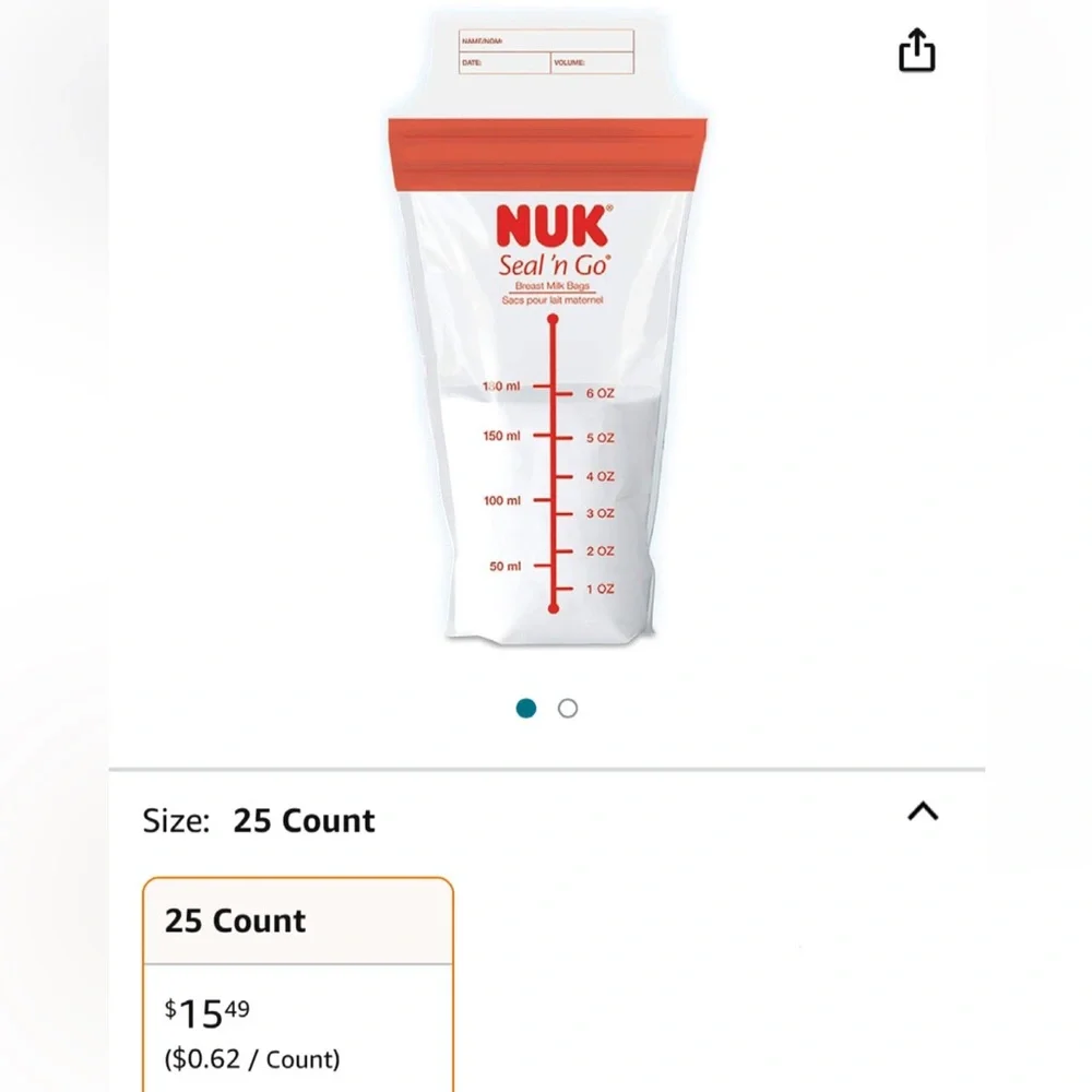 NUK SEAL N GO BAGS