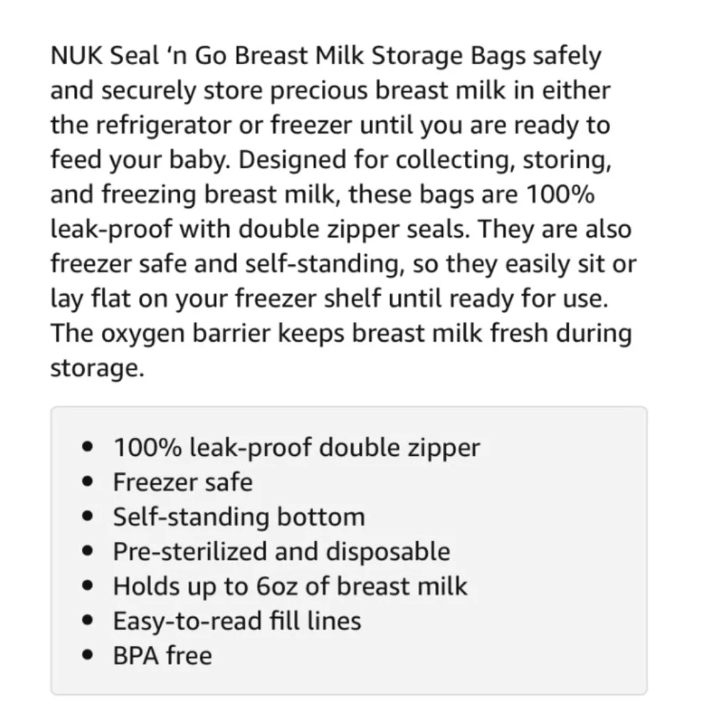 NUK bags bebe