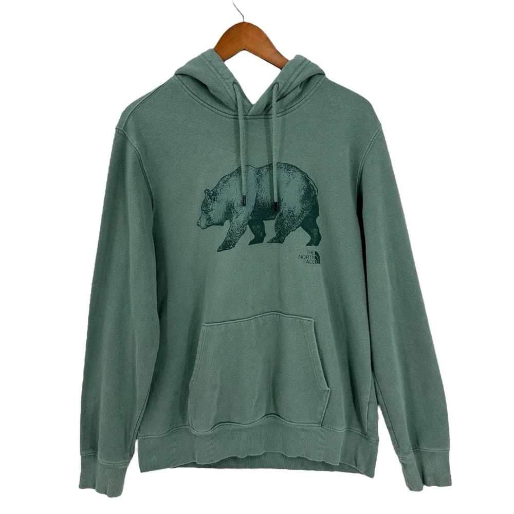 THE NORTH FACE Bear Sweatshirt Hooded Pullover Green