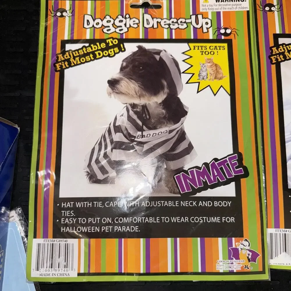 Doggie Dress Up Police And InmateDog CostumesSmall to Medium Dogs NEW Set