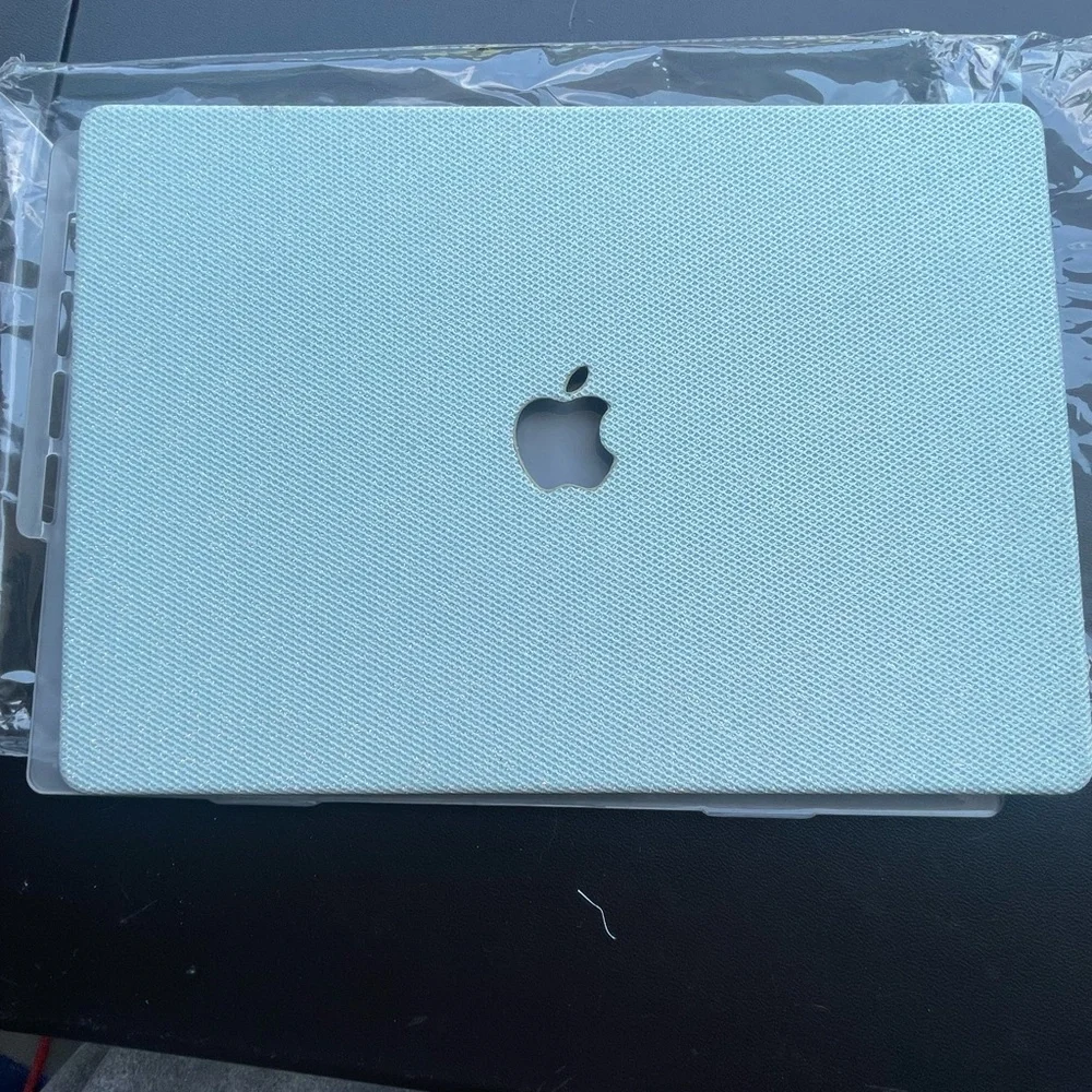 Apple MacBook with Textured Light teal Cover