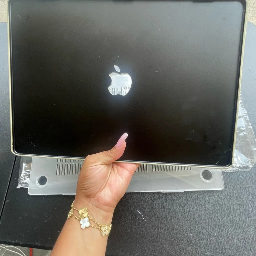 Apple MacBook with Textured Light teal Cover