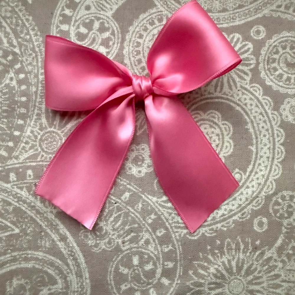 Chic Pink Satin Hair Bow for girls