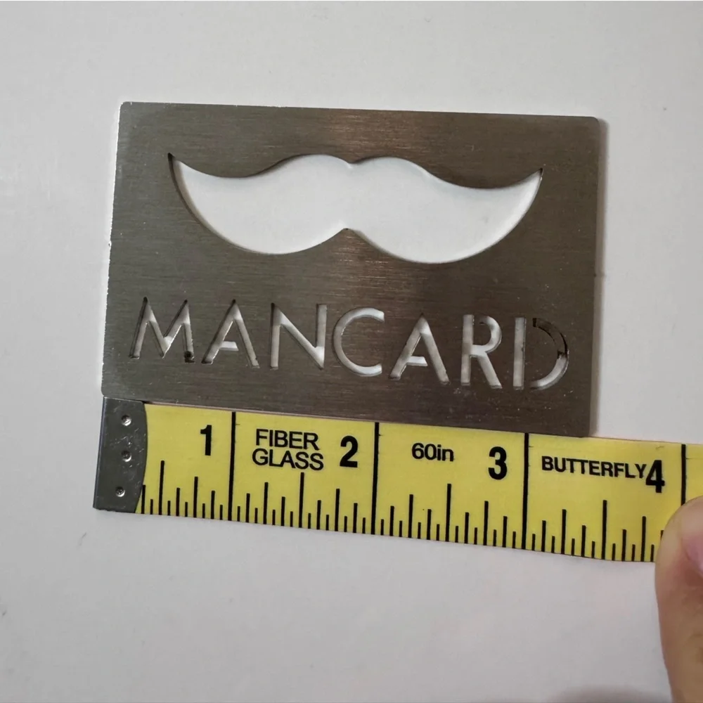 Mancard Mustache Bottle Opener Wallet Insert