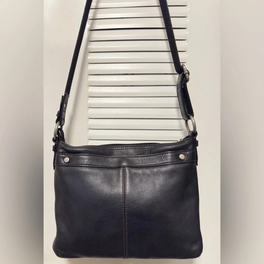 FOSSIL MADDOX BLACK LEATHER BAG CROSSBODY
