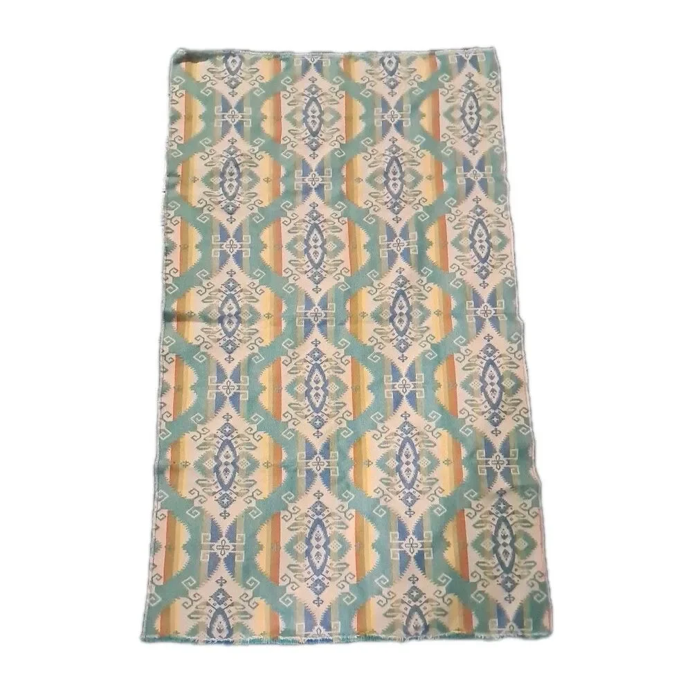 Vintage Woven Table Runner Tapestry Fabric Boho Southwestern Aztec 27' × 50
