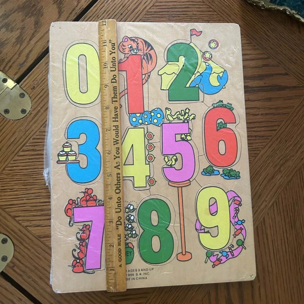 Colorful Number Puzzle Board for Kids