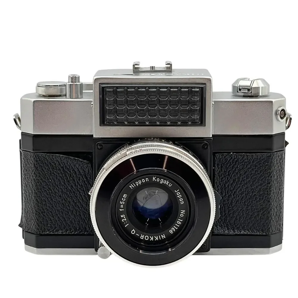 Nikkorex 35 Leaf Shutter SLR Film Camera w/ Nikkor-Q 50mm f/2.5 Lens – VTG Japan