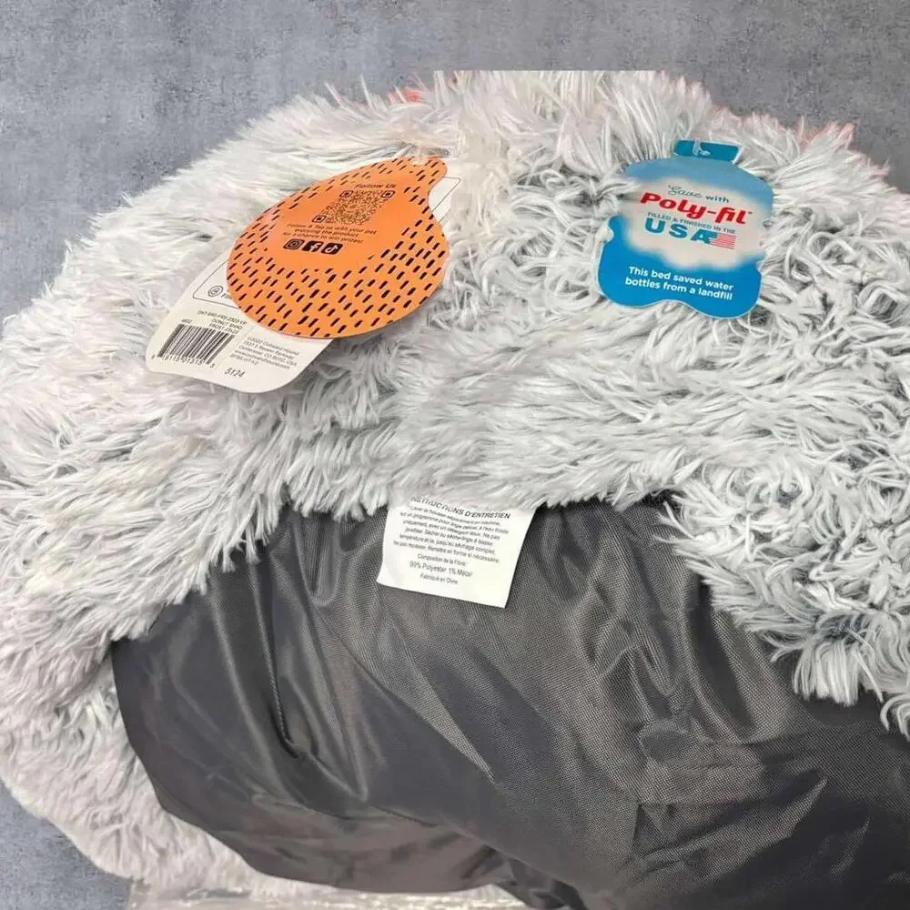 Best Friends By Sheri Calming Shag Fur Donut Cuddler Cat & Dog Bed 23
