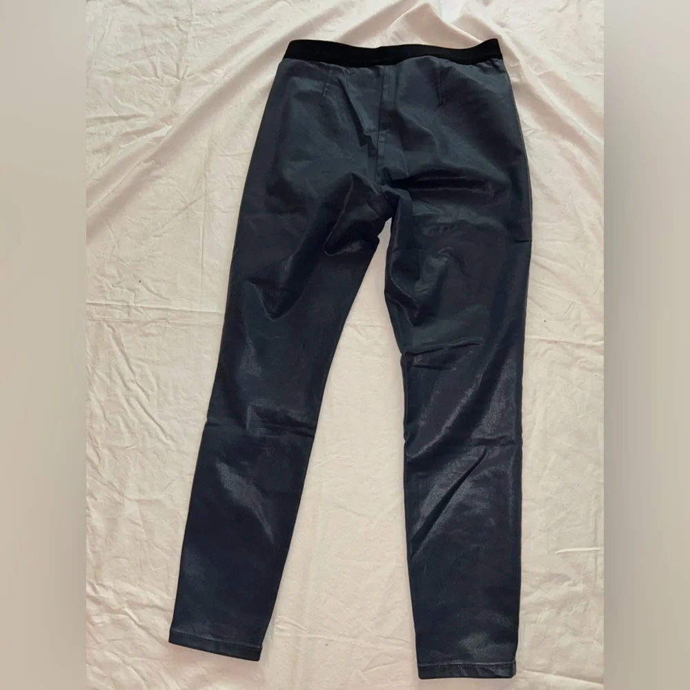 Victoria's Secret Faux leather Navy blue pants sz: 10 Cotton 62% 36% Polyester