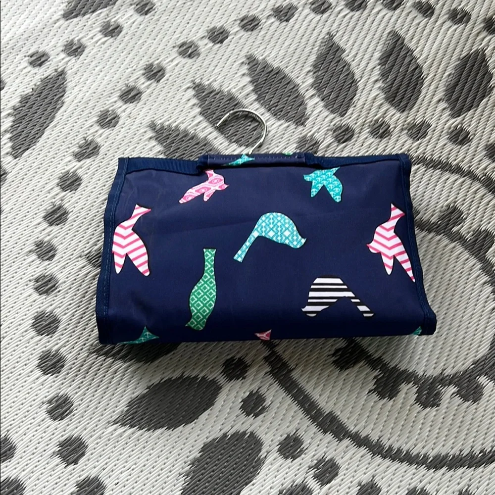 Navy Travel Organizer with Animal Print