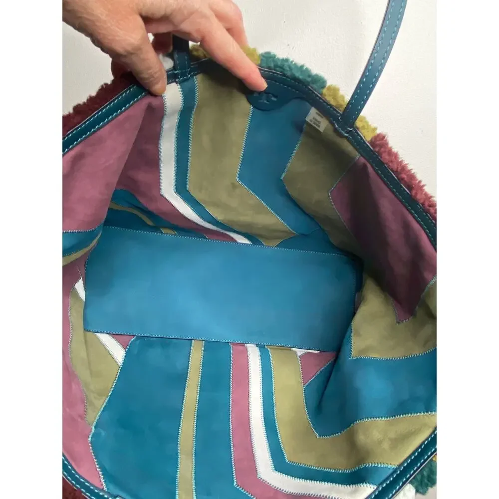 TORY BURCH Women's Britten Reversible Tote Bag Travel Shopper Casual Chic