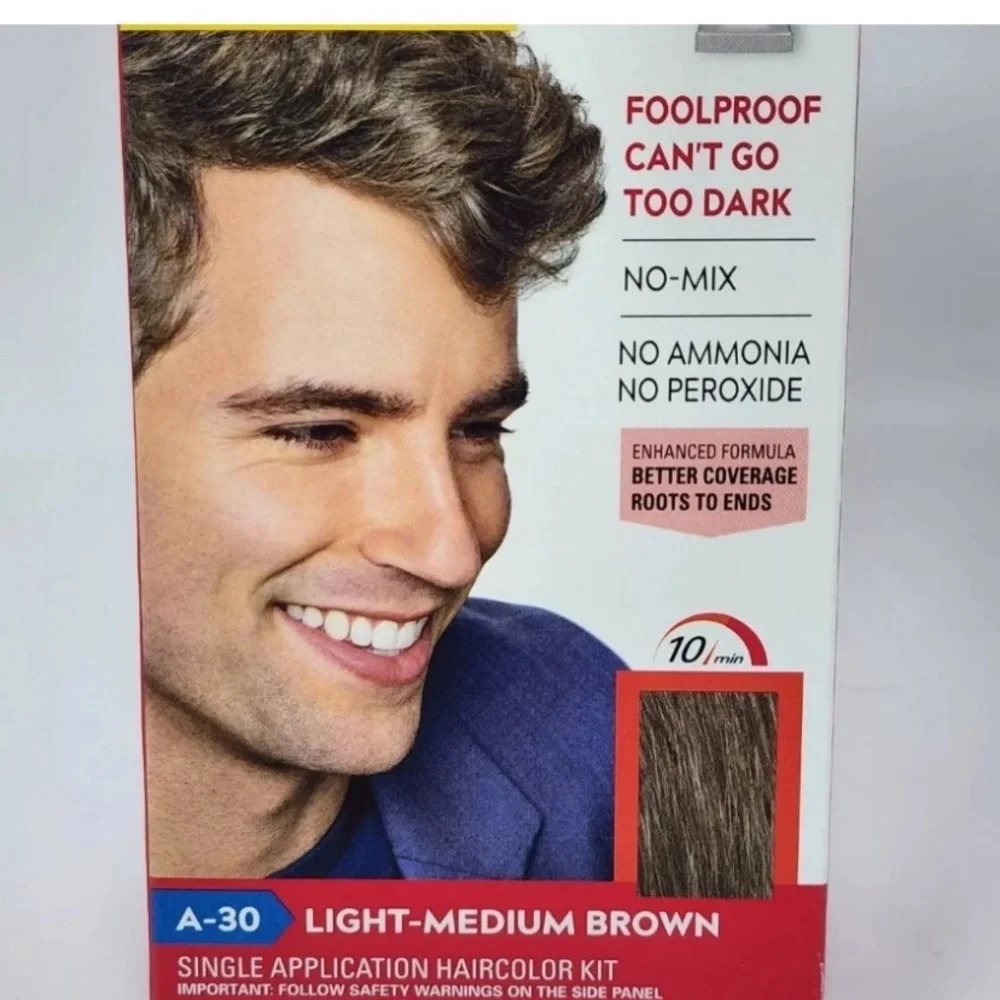 Just For Men Easy Comb-In Hair Color #A-30 Light-Medium Brown Lot Of 2.