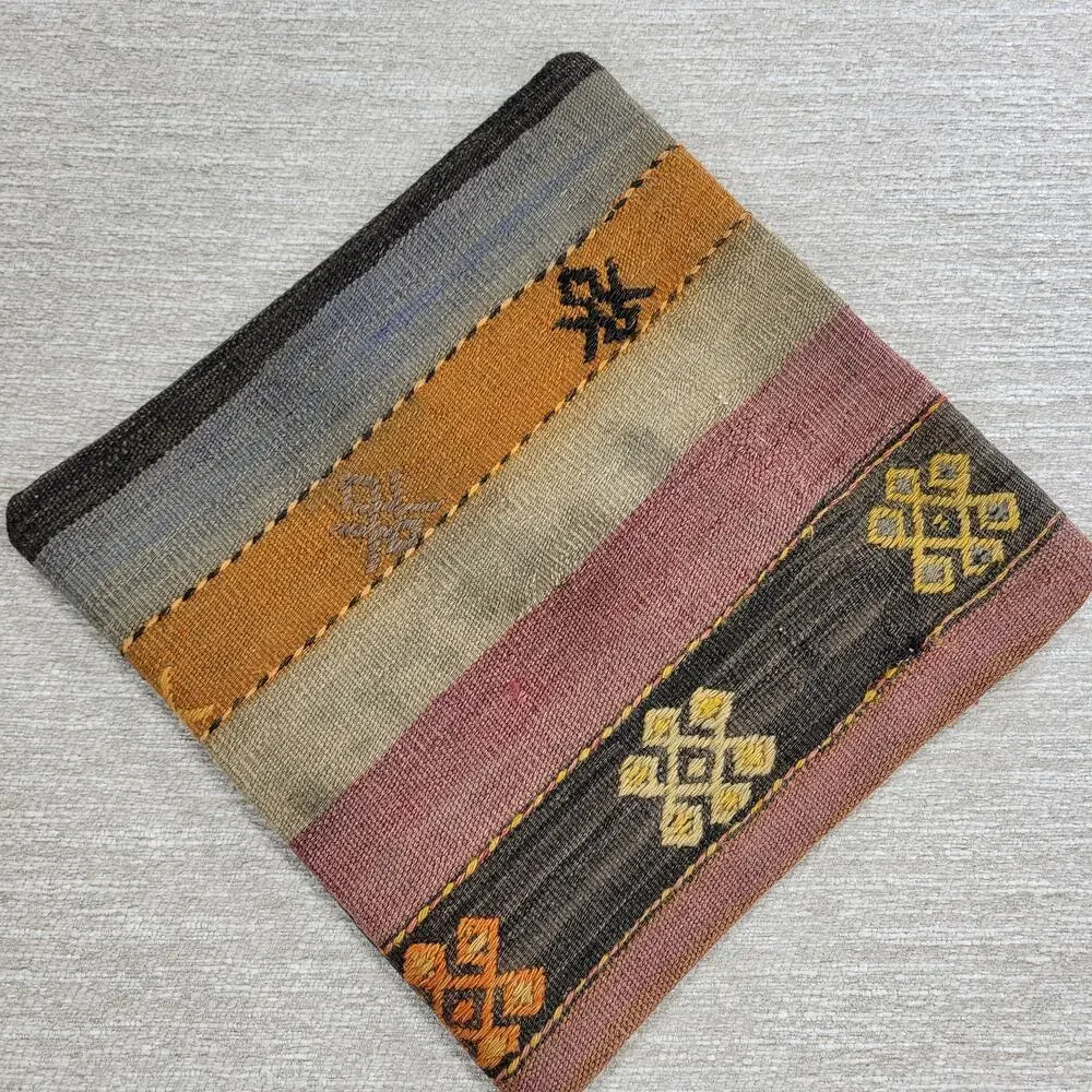 Vintage Handmade Wool Native American Pillow Case Cover 14.5 x 15 Southwest NWOT