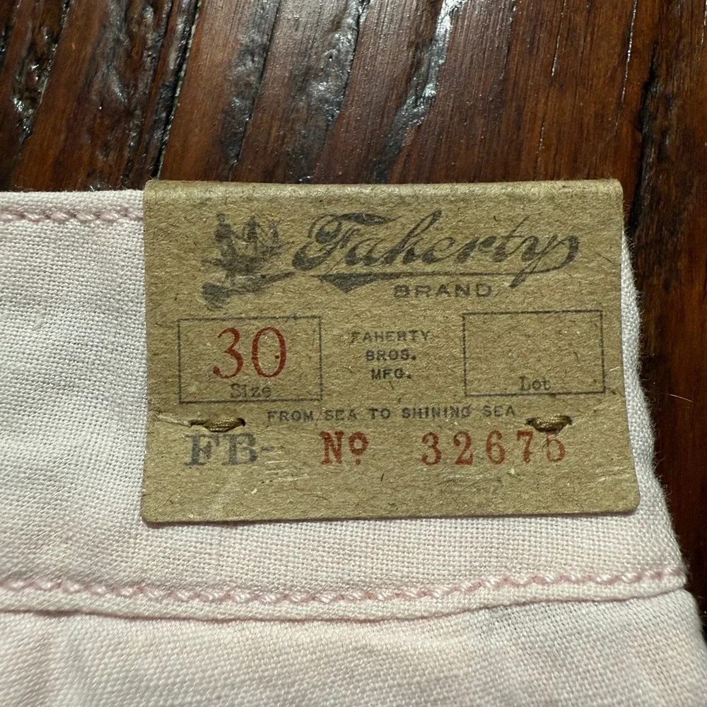 NWT Faherty Shorts Mens 30 Pink Summer Malibu Linen Blend 9