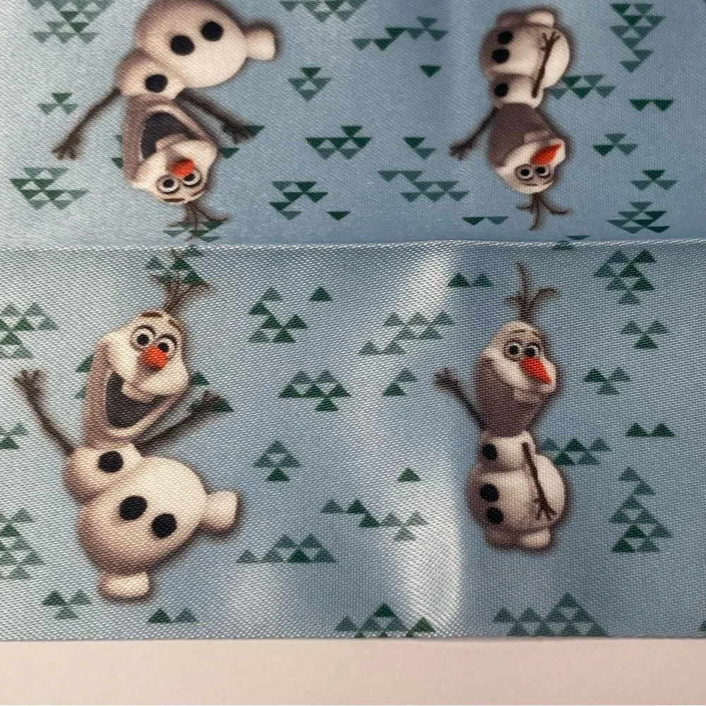 20 Disney Frozen Fancy Blanket Binding 4.75yd Dancing Olaf Fabric Strips Craft