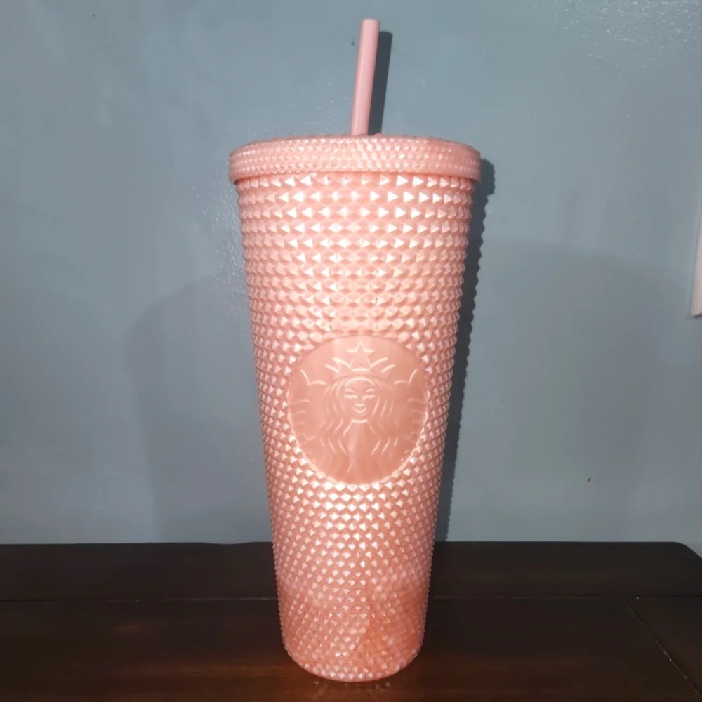 NEW STARBUCKS 2022 Valentine’s Soft Touch Pink Studded Venti 24oz Tumbler