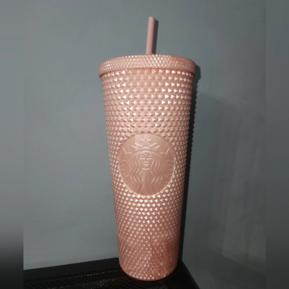 NEW STARBUCKS 2022 Valentine’s Soft Touch Pink Studded Venti 24oz Tumbler