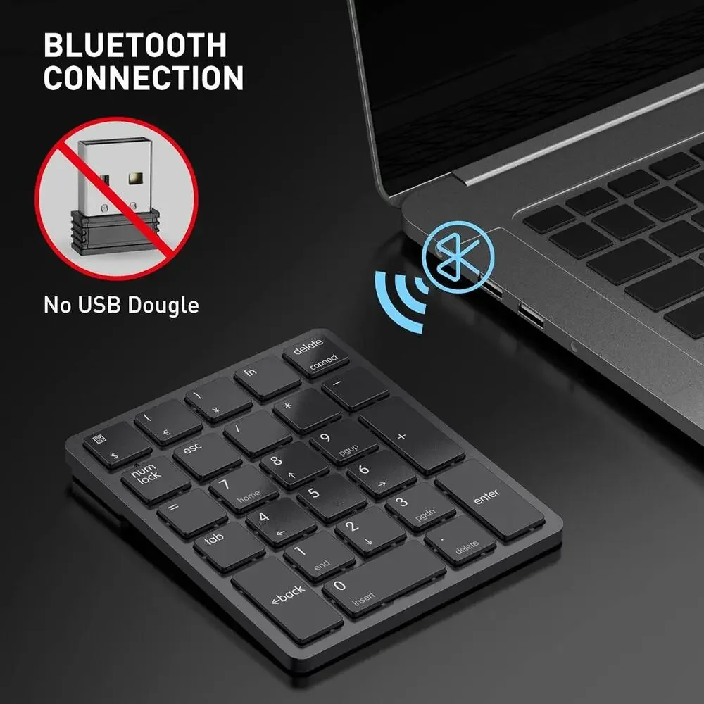Havit Wireless Bluetooth Numeric Keypad 26 Keys Rechargeable for PC Laptop