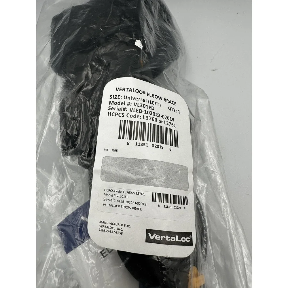 VertaLoc Elbow Brace Universal Left VL301EB Adjustable Orthosis Support New