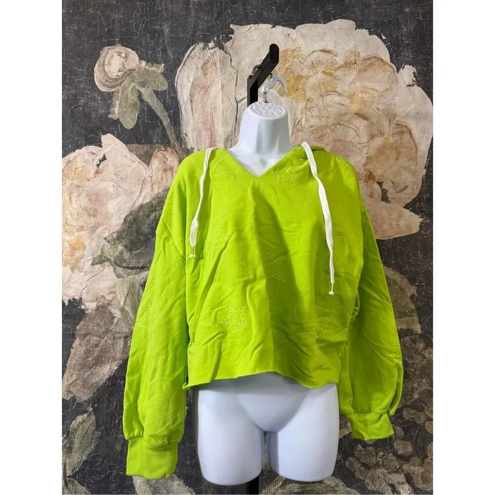 Anthropologie x Saturday/Sunday Starry Cropped Hoodie Size S