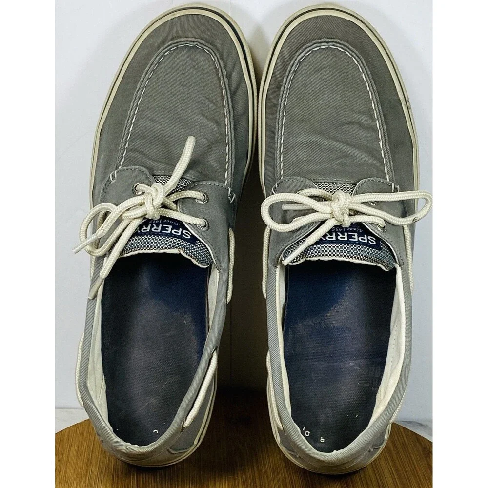 Sperry Halyard 2 Mens Size 12 0772830 Grey Casual Boat Shoes