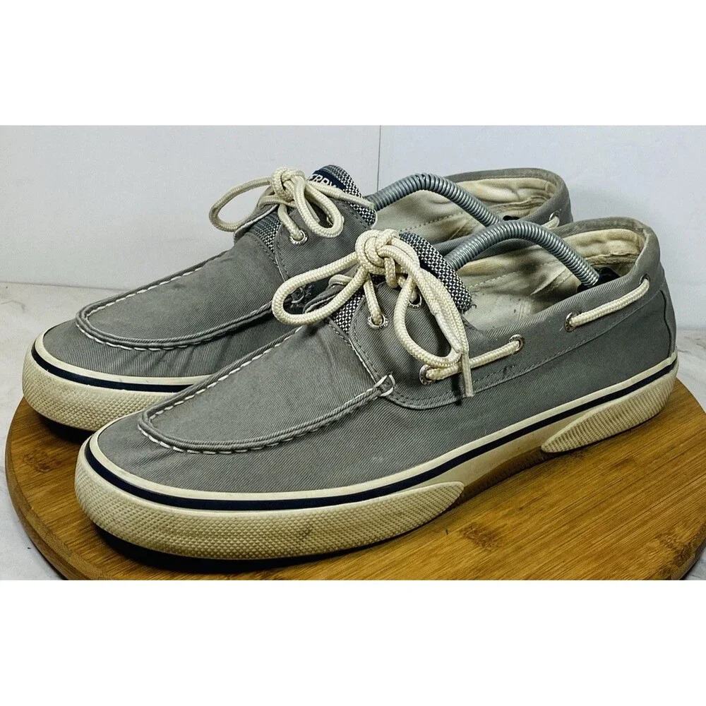 Sperry Halyard 2 Mens Size 12 0772830 Grey Casual Boat Shoes