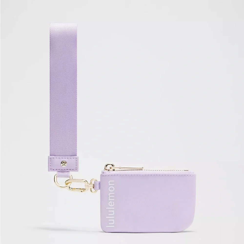 Lululemon Dual Pouch Wristlet- Lavender Frost/White
