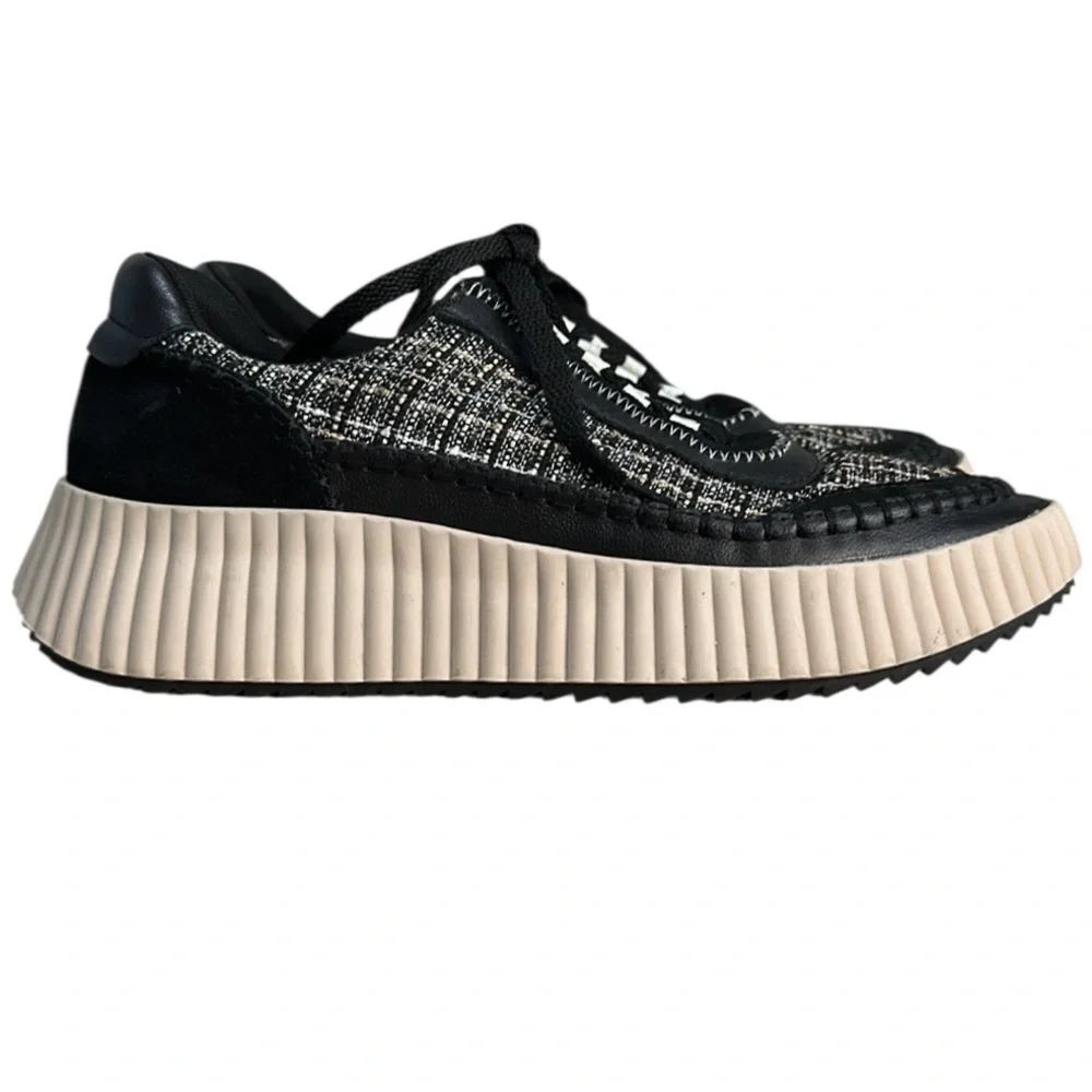 Dolce Vita Dolen Black Multi Woven Oxford Sneaker Sz 9.5